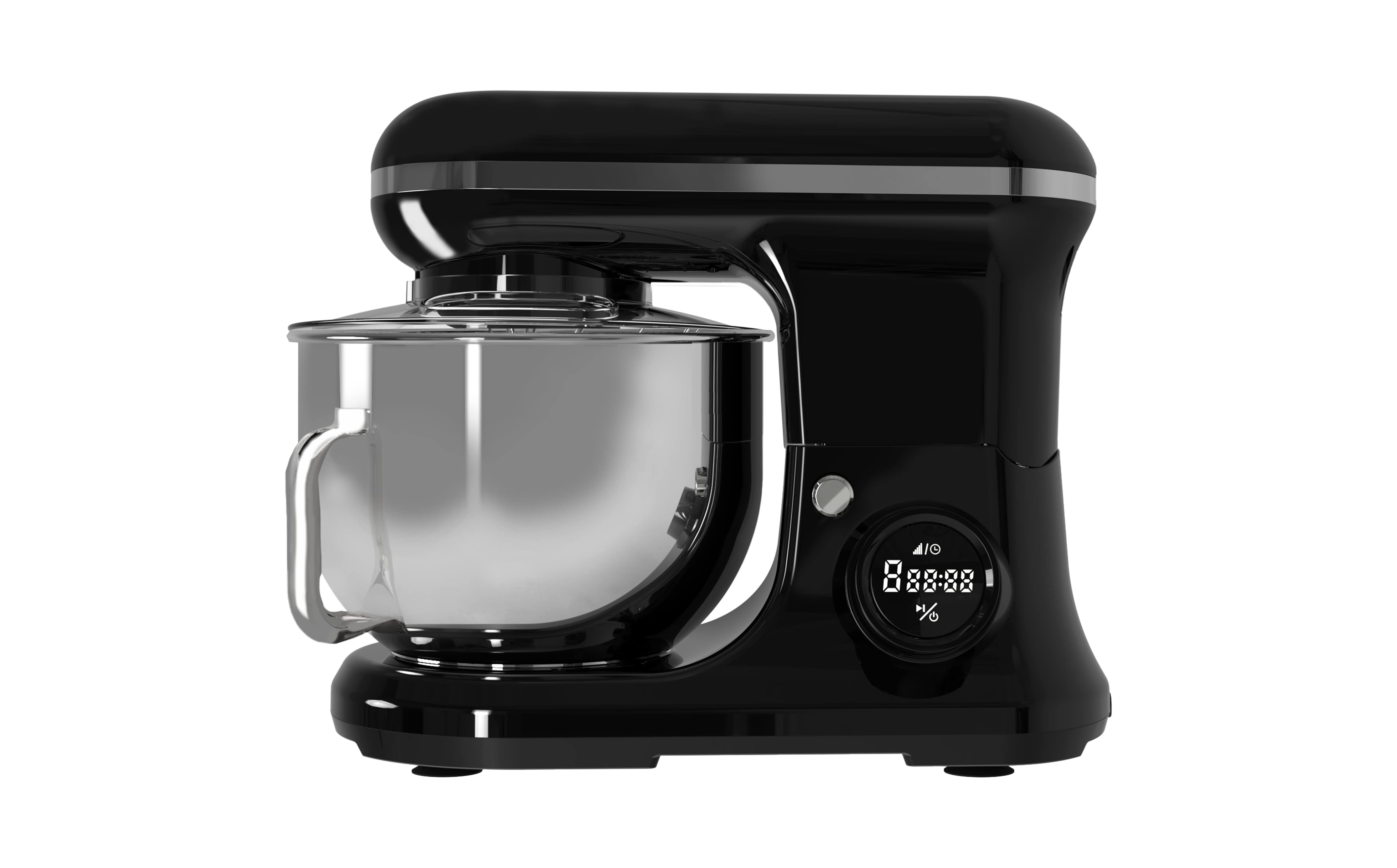 PYRAMIDEA Impastatrice con Display Digitale 8 velocità Testa Sollevabile 1200W con Funzione Pulse Capienza 5,2L Colore Nero IP5200B