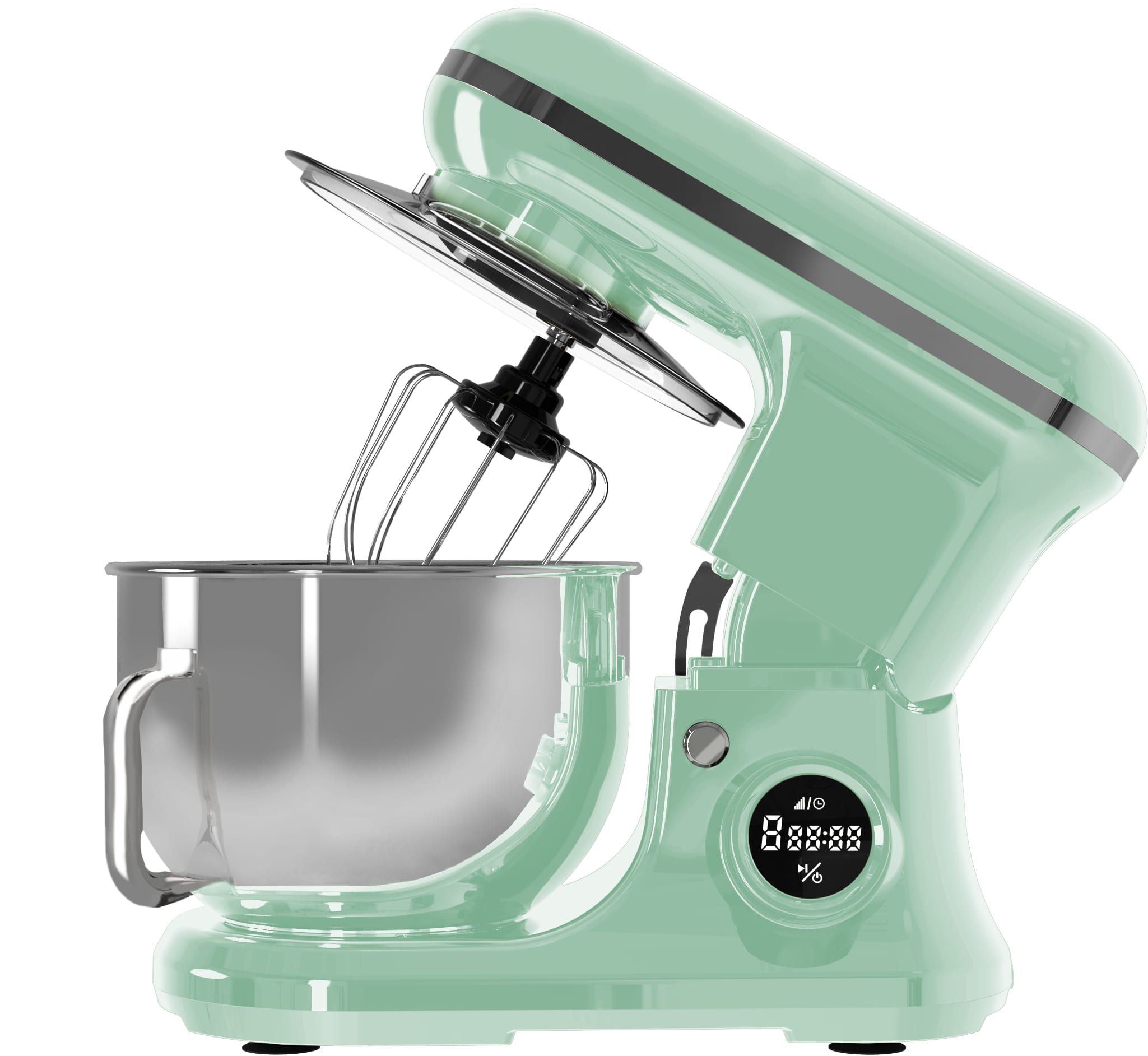 PYRAMIDEA Impastatrice con Display Digitale 8 velocità Testa Sollevabile 1200W con Funzione Pulse Capienza 5,2L Colore Verde IP5200G