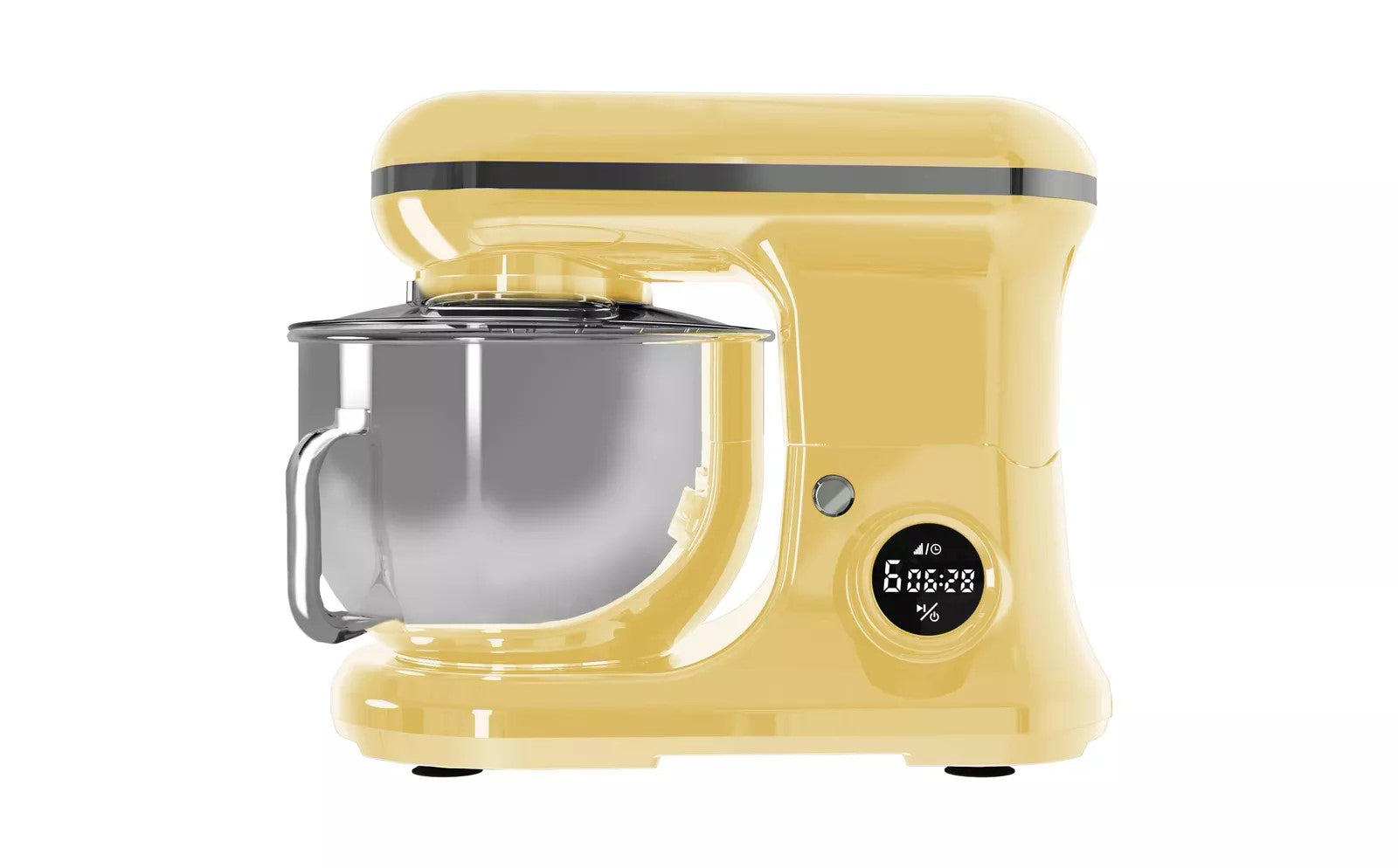 PYRAMIDEA Impastatrice con Display Digitale 8 velocità Testa Sollevabile 1200W con Funzione Pulse Capienza 5,2L Colore Crema IP5200C
