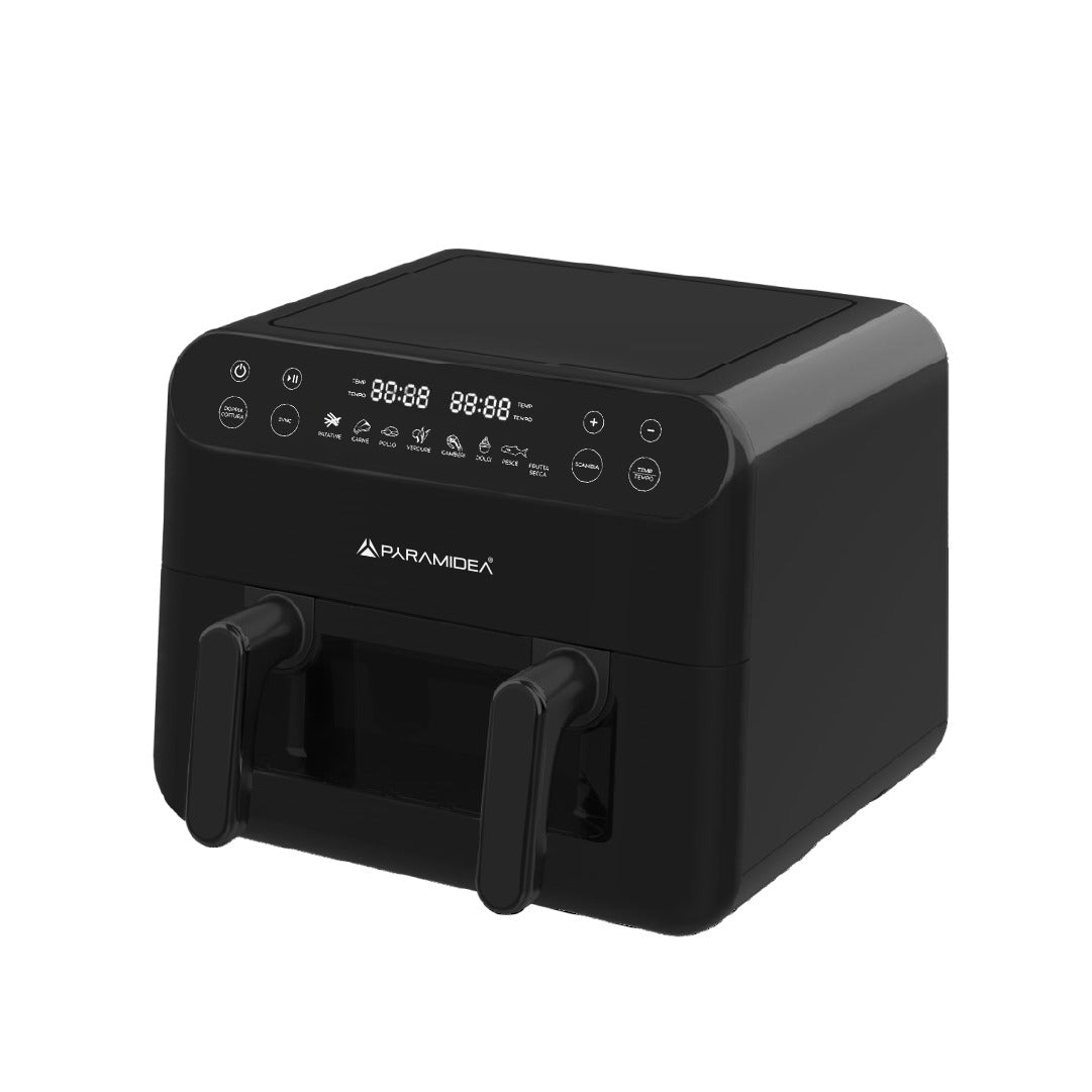 PYRAMIDEA Friggitrice ad Aria 12 Litri Digitale Colore Nero AF1220B