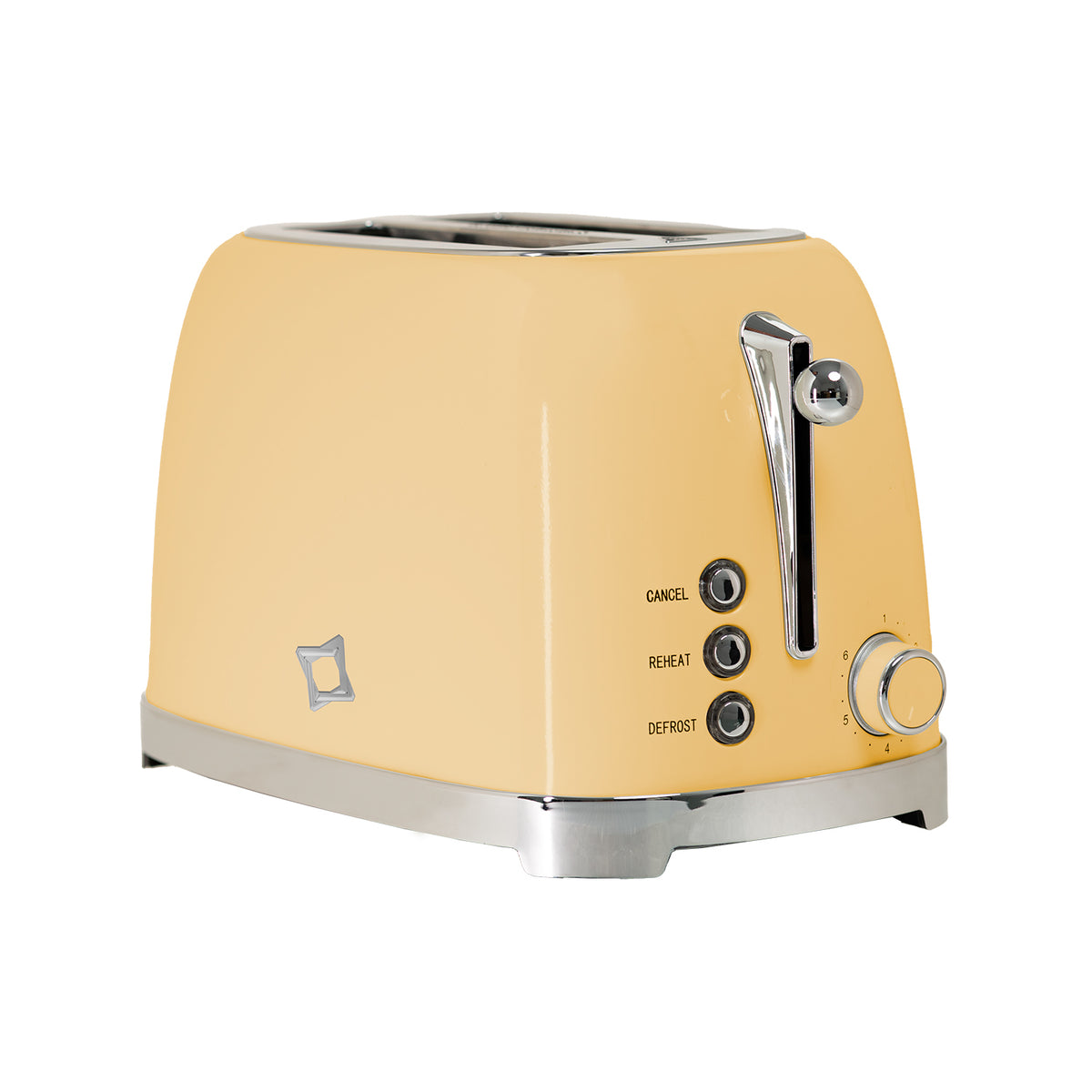 FIRST CLASS TOSTAPANE Crema singolo Stile Vintage con Corpo in Acciaio