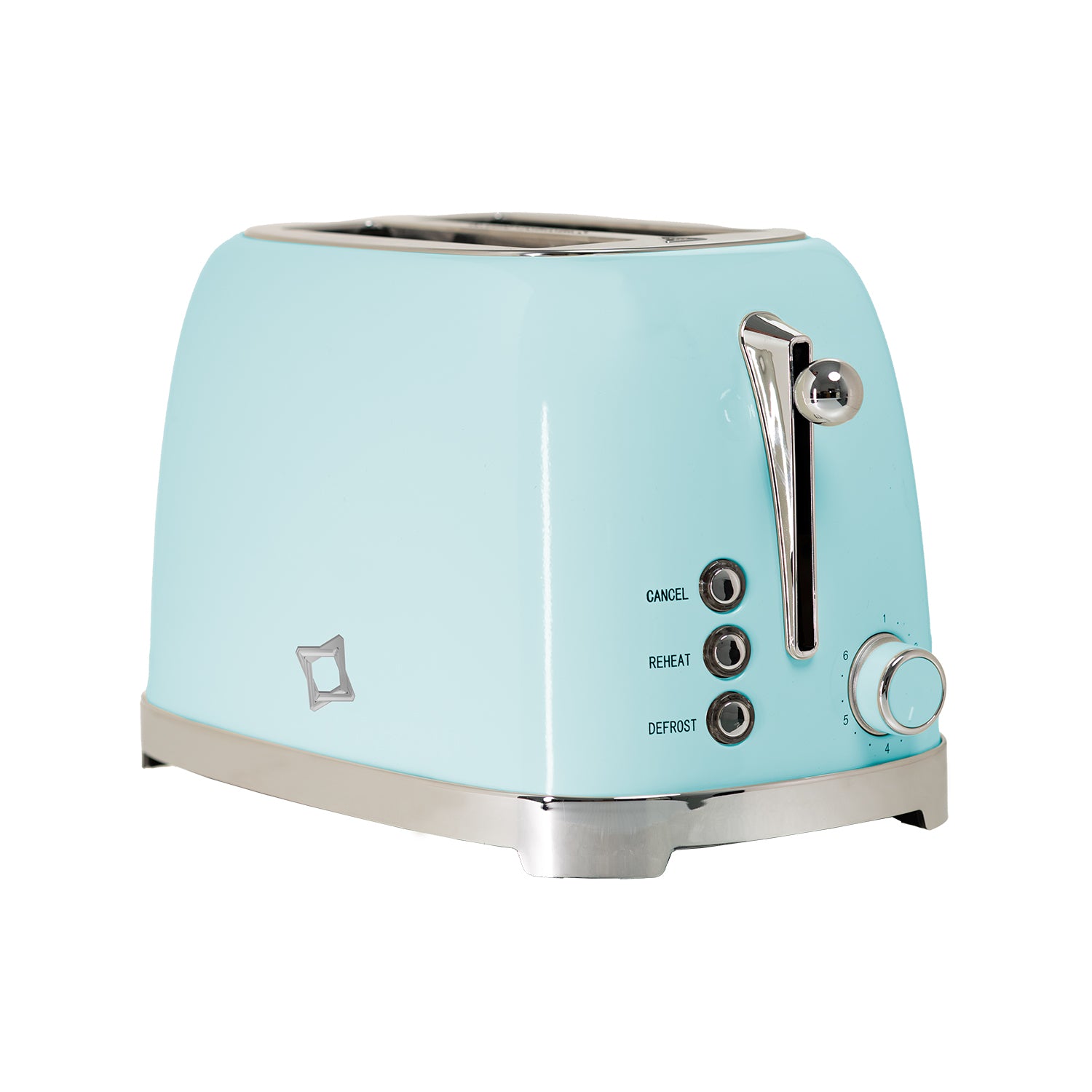 FIRST CLASS TOSTAPANE Azzurro singolo Stile Vintage con Corpo in Acciaio