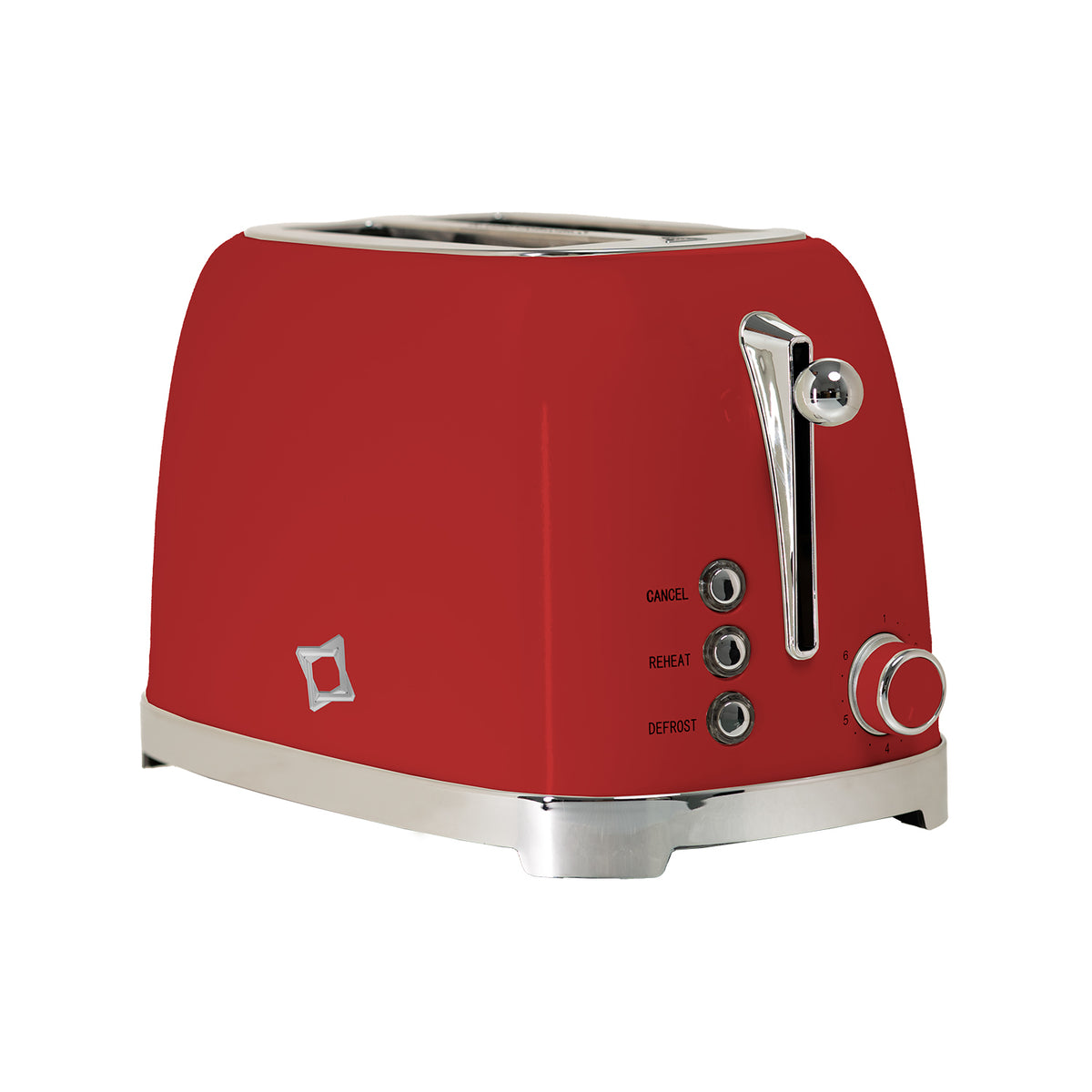 FIRST CLASS TOSTAPANE Rosso singolo Stile Vintage con Corpo in Acciaio
