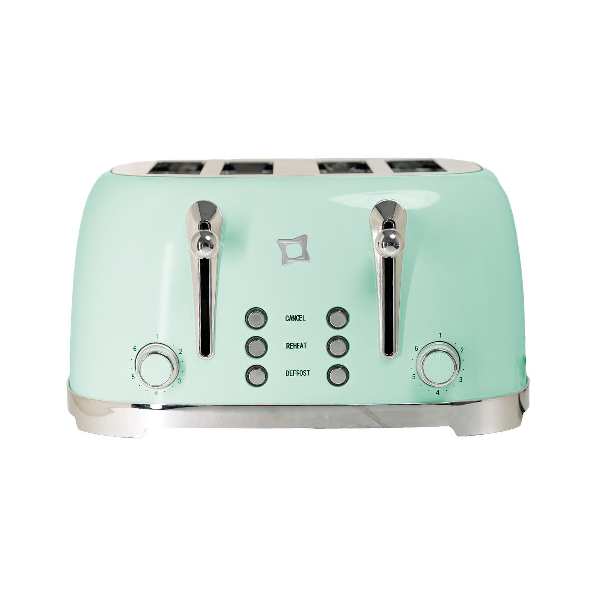 FIRST CLASS TOSTAPANE Verde doppio Stile Vintage con Corpo in Acciaio