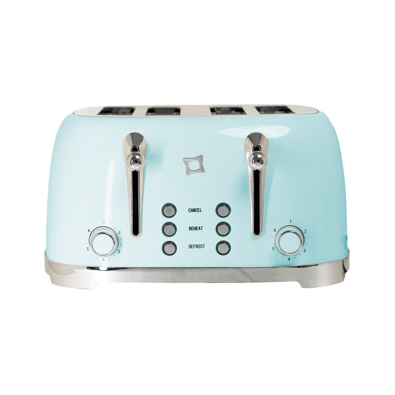 FIRST CLASS TOSTAPANE Azzurro doppio Stile Vintage con Corpo in Acciaio