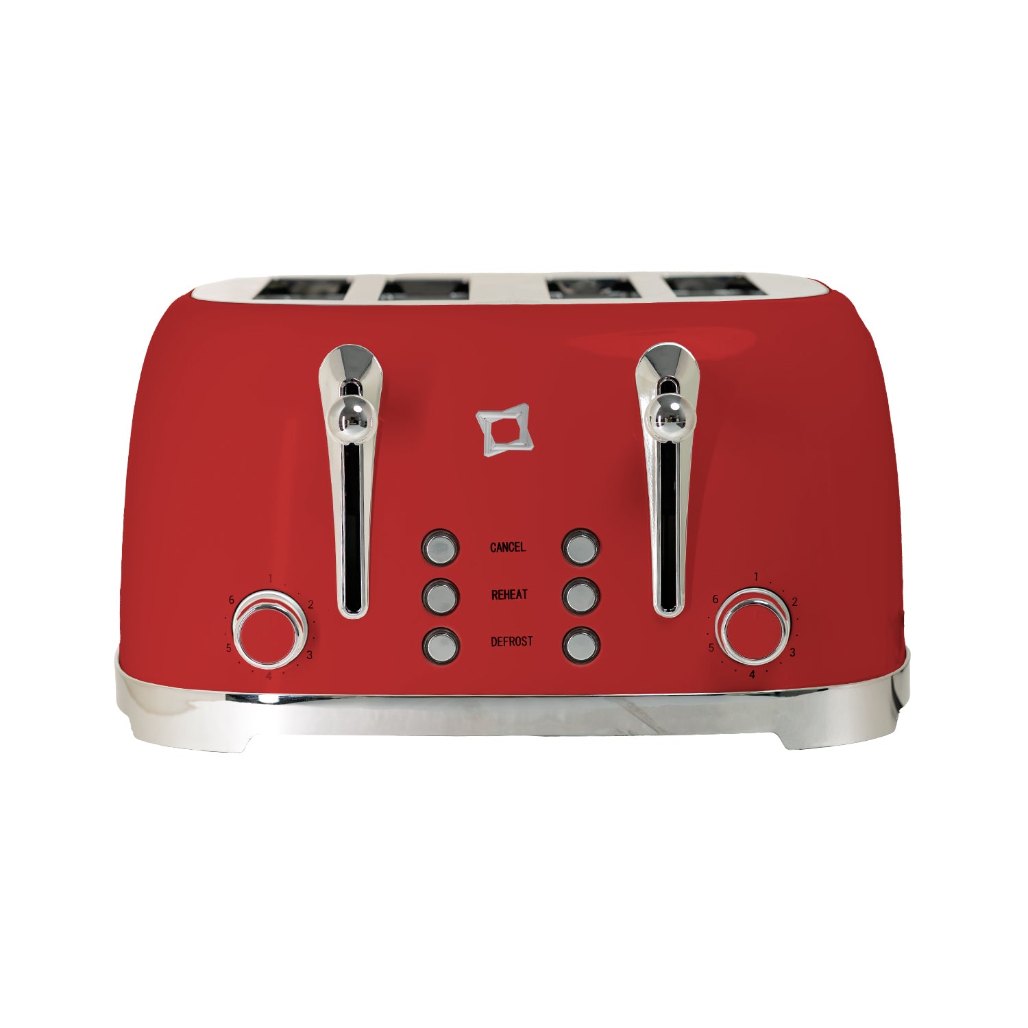FIRST CLASS TOSTAPANE Rosso doppio Stile Vintage con Corpo in Acciaio