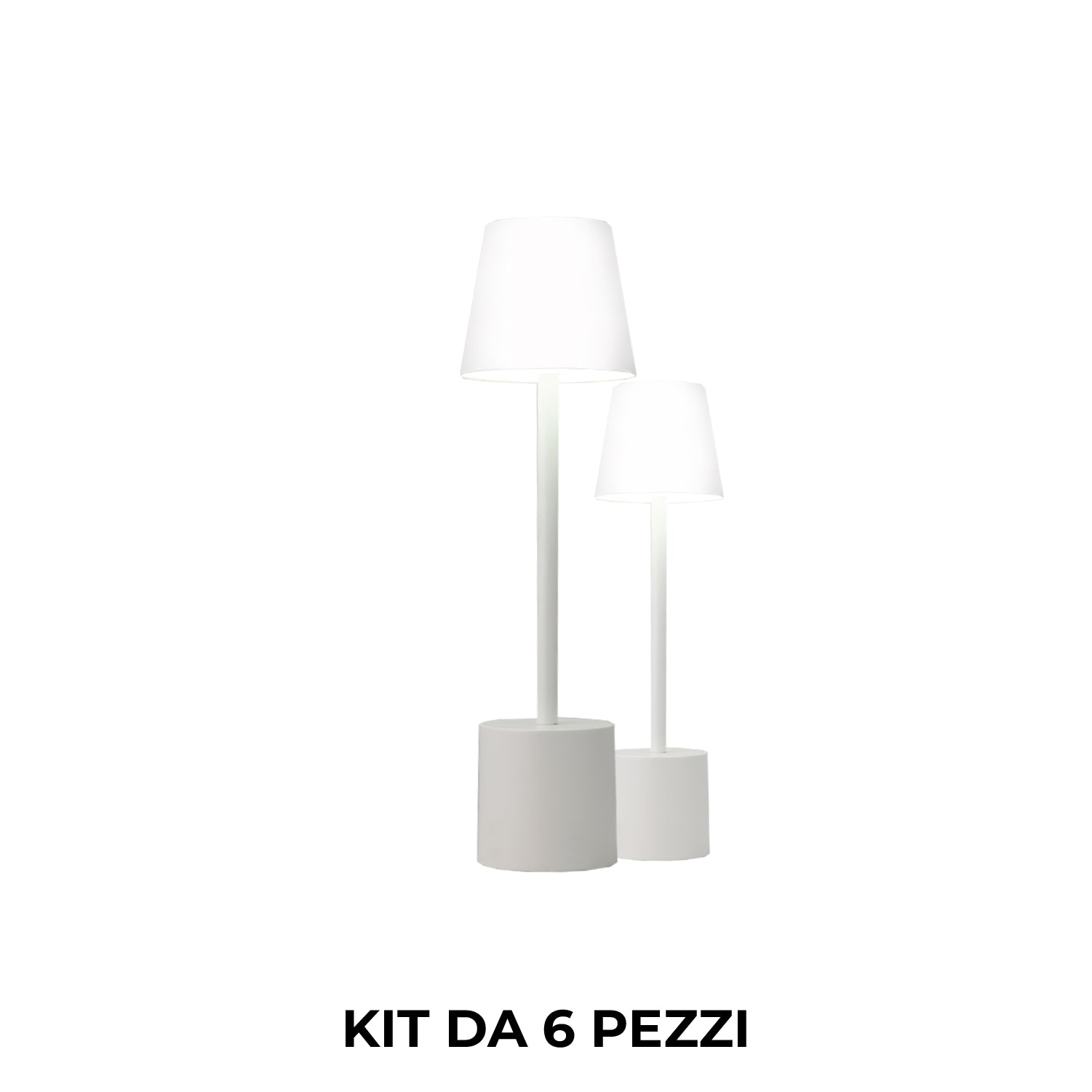 Pyramidea Kit 6 Lampade da Tavolo Acriliche LRP09AC
