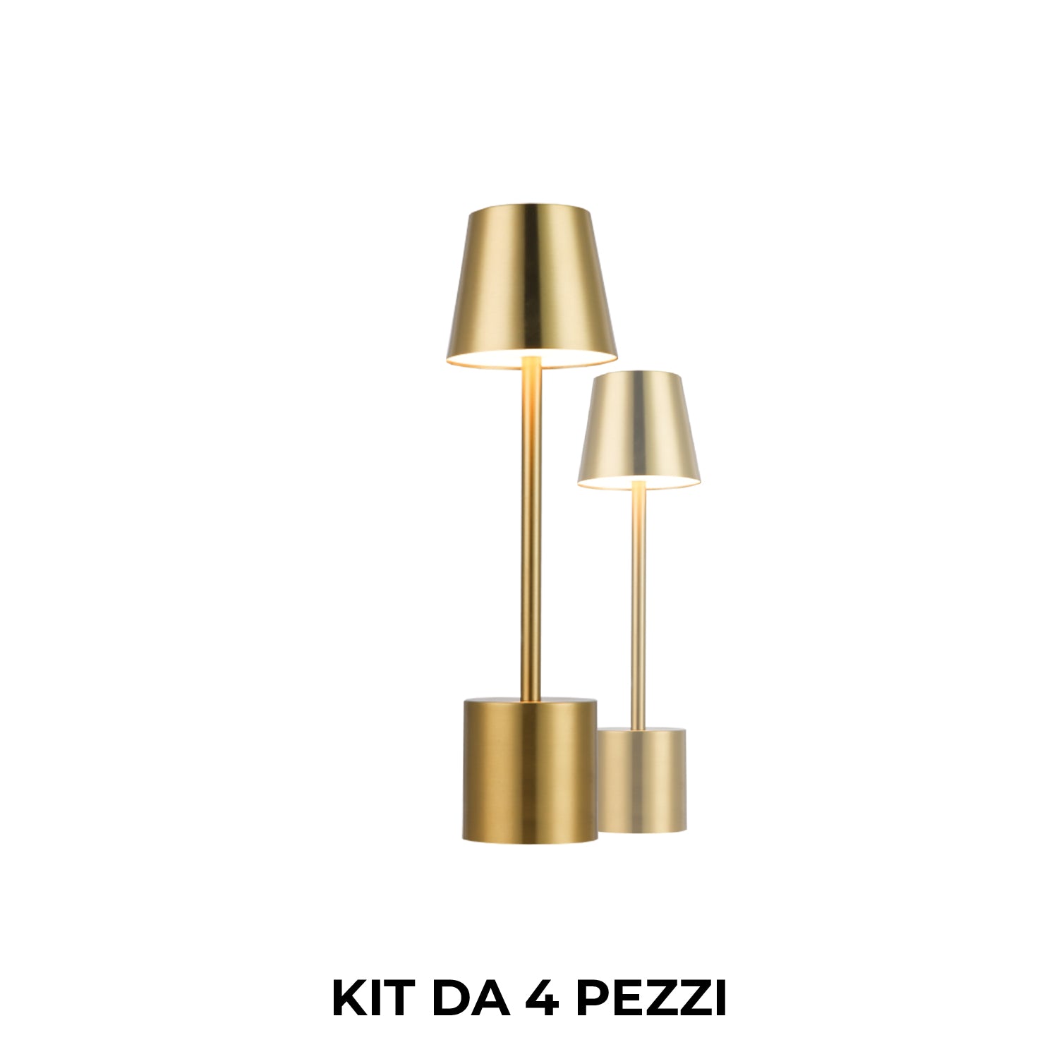 Pyramidea Kit 4 Lampade da Tavolo Colore Gold LRP11G