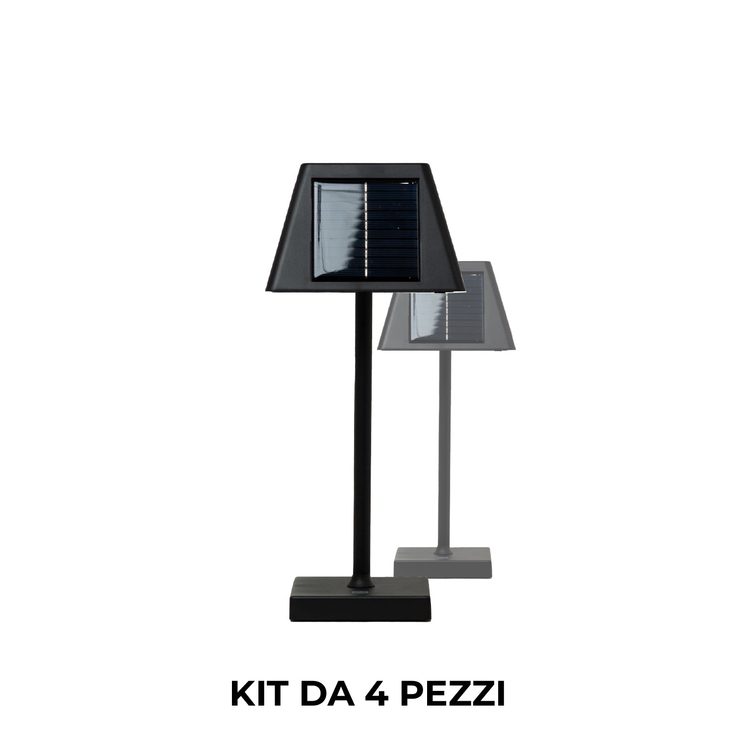 Pyramidea Kit 4 Lampade Solari da Tavolo Colore Nero LRS10B