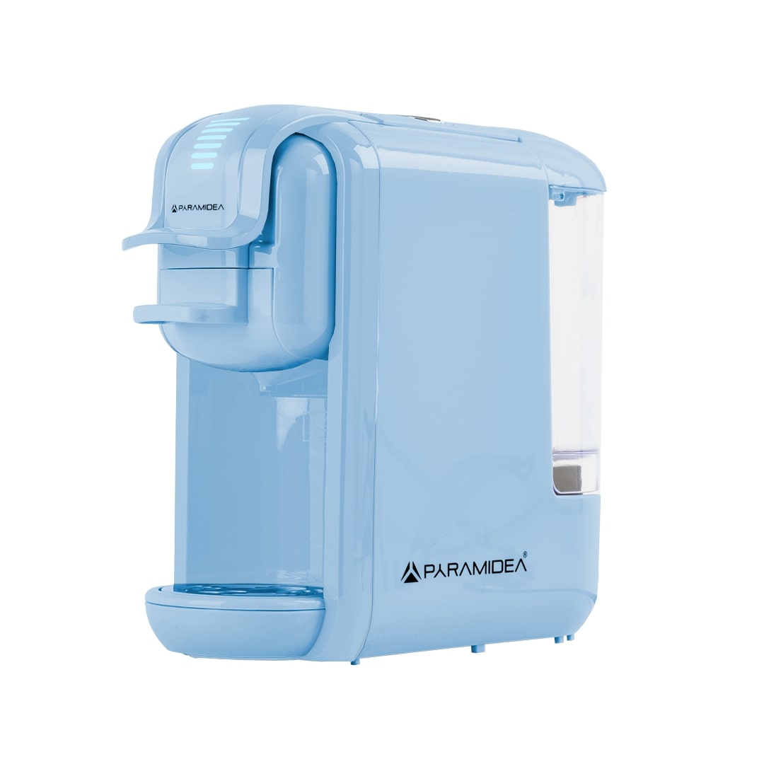 PYRAMIDEA Macchina per Caffè 3 in 1 Digitale Compatibile con Nespresso Dolcegusto e Cialde Bevande Fredde da 0,6L Azzurro ICP311LBPLUS